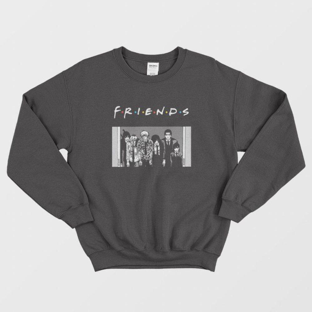 Chainsaw Man Friends Anime Manga Fan Retro Graphic Unisex Sweatshirt